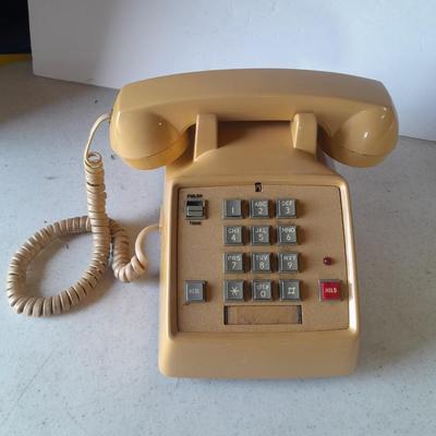 Two vintage push button / touch tone phones Radio Shack and Stromberg