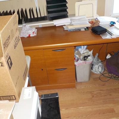 L Shape Office furniture approx. 12 feet long w/ additional storage./ est. $400 $1000.