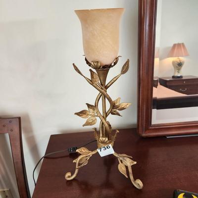 Heavy Metal Table Lamp 22" tall