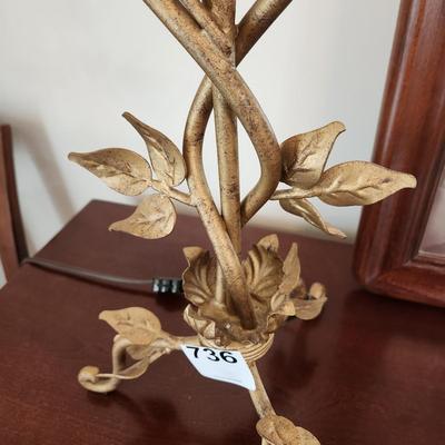 Heavy Metal Table Lamp 22" tall