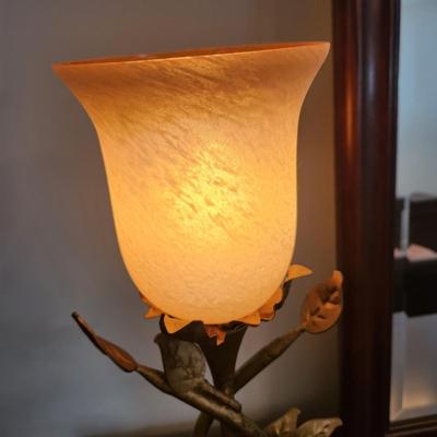 Heavy Metal Table Lamp 22" tall