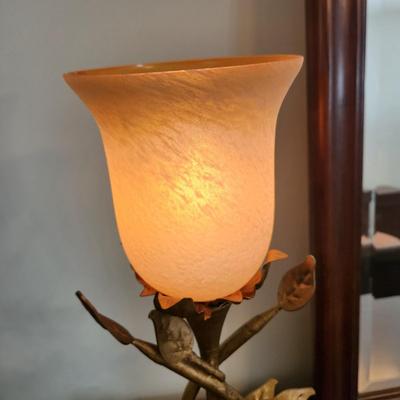 Heavy Metal Table Lamp 22" tall