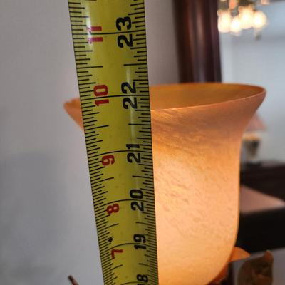 Heavy Metal Table Lamp 22" tall