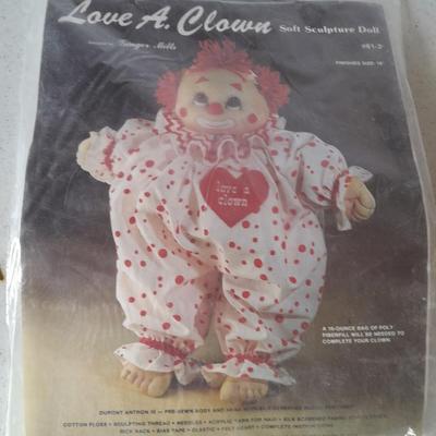 Two Ginger Mills craft kits Bee a clown and Love a clown