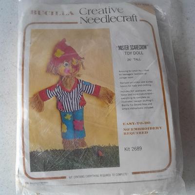 Bucilla "Mister Scarecrow" Toy doll 26" tall crafting kit, perfect for fall!