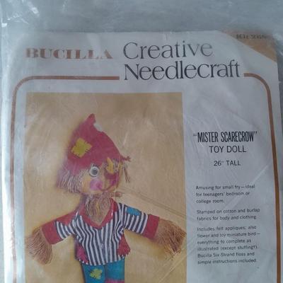 Bucilla "Mister Scarecrow" Toy doll 26" tall crafting kit, perfect for fall!