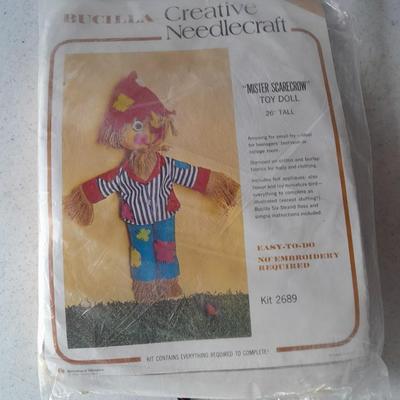 Bucilla "Mister Scarecrow" Toy doll 26" tall crafting kit, perfect for fall!