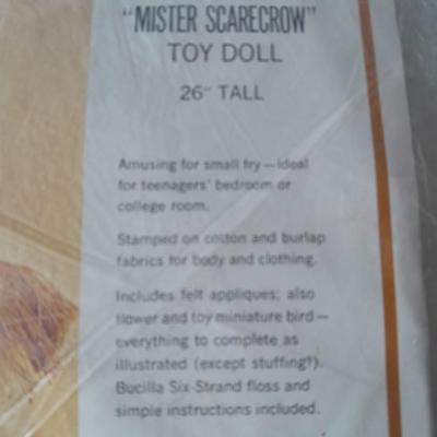 Bucilla "Mister Scarecrow" Toy doll 26" tall crafting kit, perfect for fall!
