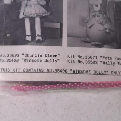 Vintage Bucilla needlecraft kit "windsome dolly"