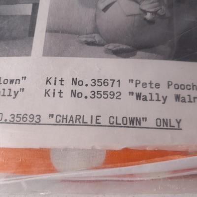 Bucilla Vintage needlecraft kit "Charlie Clown"
