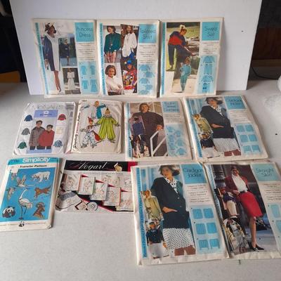 Vintage sewing patterns and transfer patterns