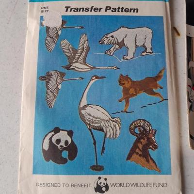 Vintage sewing patterns and transfer patterns