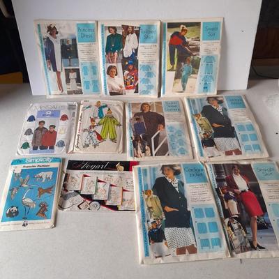 Vintage sewing patterns and transfer patterns