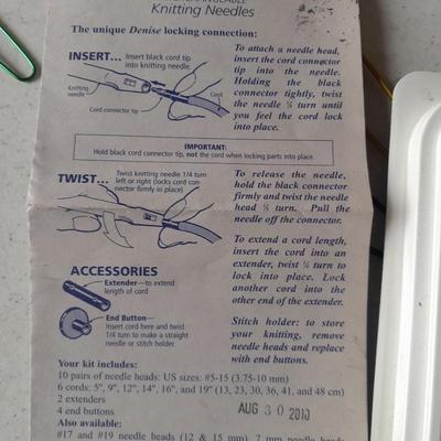Denise Interchangeable Knitting needles and lots of sewing and crafting supplies