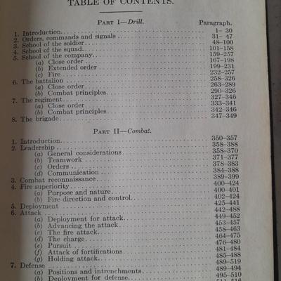 Infantry Drill Regulations US Army 1911 book, Life Pearl Harbor, mask and 1959 Bench rest medal