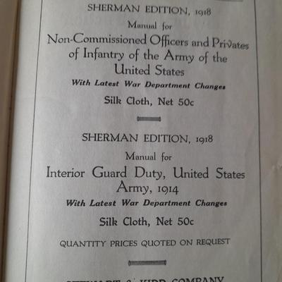 Infantry Drill Regulations US Army 1911 book, Life Pearl Harbor, mask and 1959 Bench rest medal