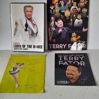 Dance / Musical programs Signed Terry Fator- 1953 Follies - and Flatley Lord of the Dance Dangerous Games Programs