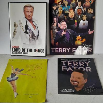 Dance / Musical programs Signed Terry Fator- 1953 Follies - and Flatley Lord of the Dance Dangerous Games Programs