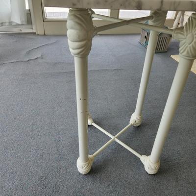 Marble Top on Metal stand table 17x17x25