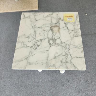 Marble Top on Metal stand table 17x17x25