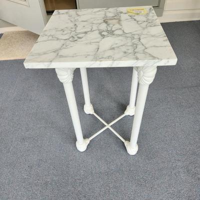 Marble Top on Metal stand table 17x17x25