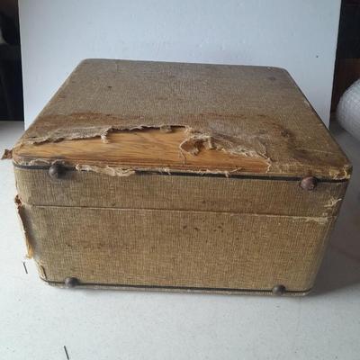 Antique portable electric record player