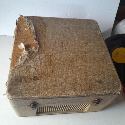 Antique portable electric record player
