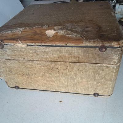 Antique portable electric record player