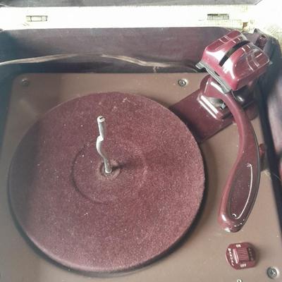 Antique portable electric record player