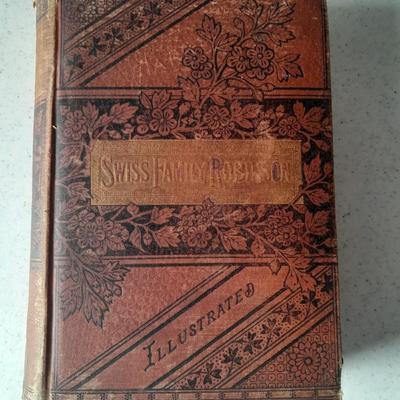 Vintage Illustrated Swiss Family Robinson hardback book Belford, Clarke & Co.
