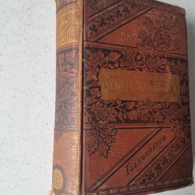 Vintage Illustrated Swiss Family Robinson hardback book Belford, Clarke & Co.