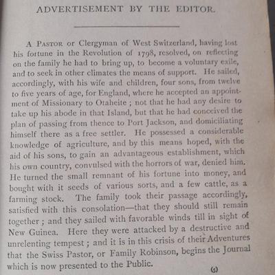 Vintage Illustrated Swiss Family Robinson hardback book Belford, Clarke & Co.