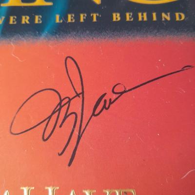 Two autographed books - The Rising Signed Tim LaHaye and Jerry Jenkins - Eye of the Beast Terry Adams Signed