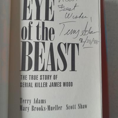 Two autographed books - The Rising Signed Tim LaHaye and Jerry Jenkins - Eye of the Beast Terry Adams Signed