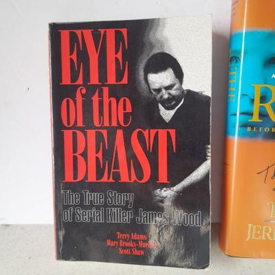 Two autographed books - The Rising Signed Tim LaHaye and Jerry Jenkins - Eye of the Beast Terry Adams Signed