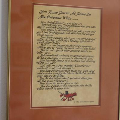 You Know You're At Home In New Orleans When ...  - Jean Patterson, 1982