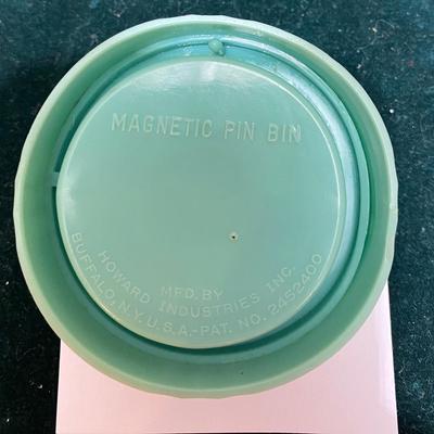 Vintage Magnetic Pin Bin
