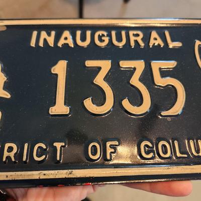 1949 Inaugural District of Columbia License Plate