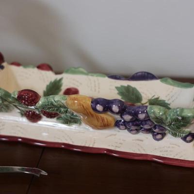 Noble Excellence Napa Valley Cheese & Cracker Set with Glass Dome, Cracker Boat & Cheese Knife