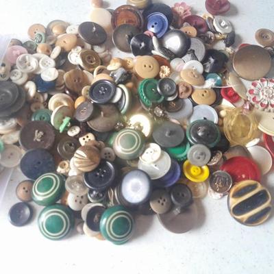 Ziplock bag of Buttons, new, old, vintage and antique