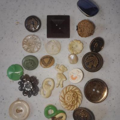 Ziplock bag of Buttons, new, old, vintage and antique