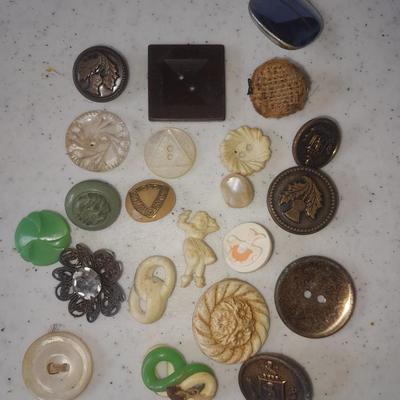 Ziplock bag of Buttons, new, old, vintage and antique