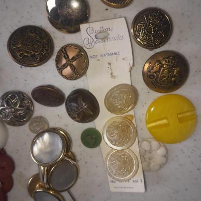Ziplock bag of Buttons, new, old, vintage and antique