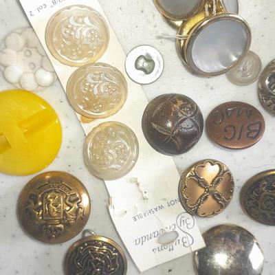 Ziplock bag of Buttons, new, old, vintage and antique