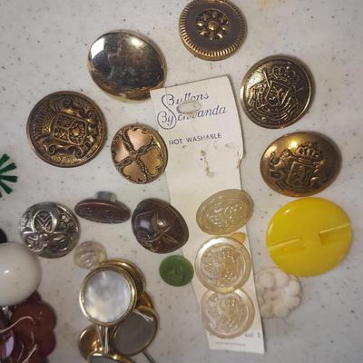 Ziplock bag of Buttons, new, old, vintage and antique