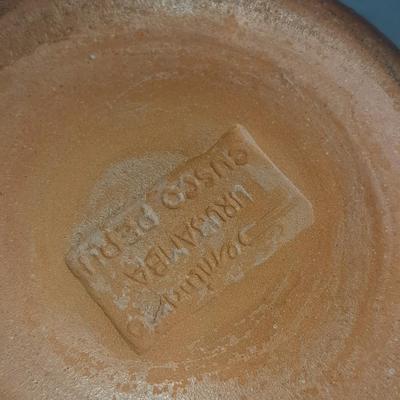 Pottery vases, blue metal, Puru, and Howling Coyote / wolf pottery