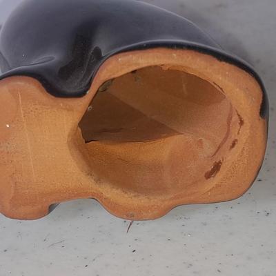 Pottery vases, blue metal, Puru, and Howling Coyote / wolf pottery