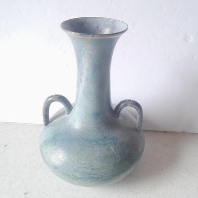 Pottery vases, blue metal, Puru, and Howling Coyote / wolf pottery