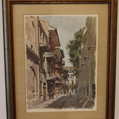 Don Davey Set of (4) Framed New Orleans Landscapes