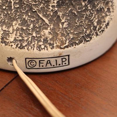 Vintage F.A.I.P. Chalkware Table Lamp